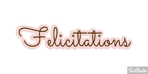 Félicitations Efekt tekstowy