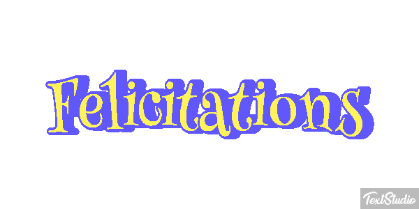 Félicitations Efekt tekstowy