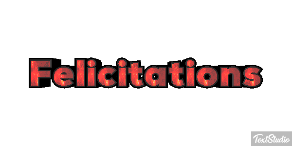 Félicitations Efekt tekstowy