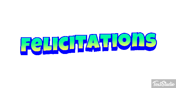 Félicitations Efekt tekstowy