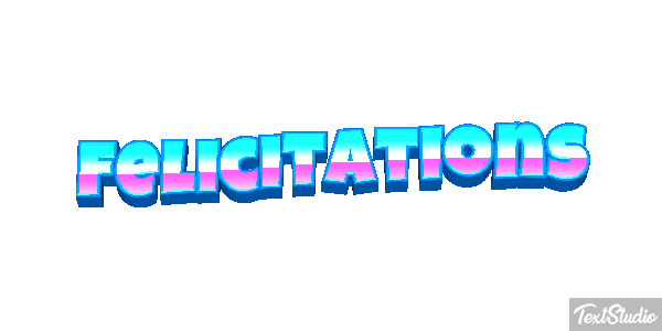 Félicitations Efekt tekstowy
