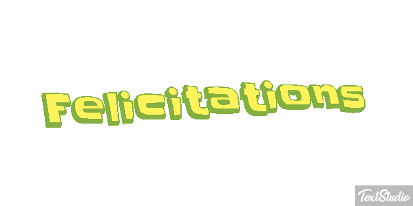 Félicitations Efekt tekstowy
