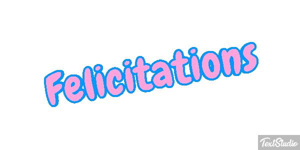 Félicitations Efekt tekstowy