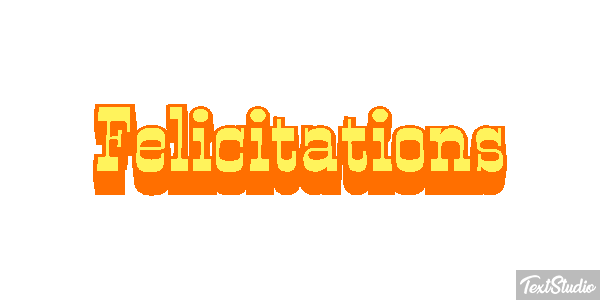 Félicitations Efekt tekstowy