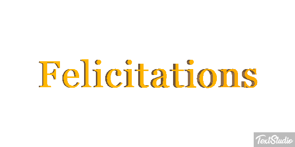 Félicitations Efekt tekstowy
