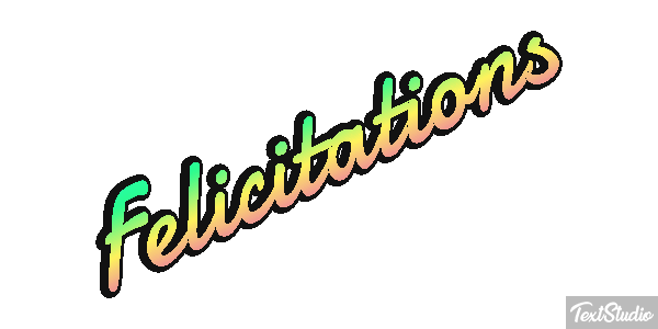 Félicitations Efekt tekstowy