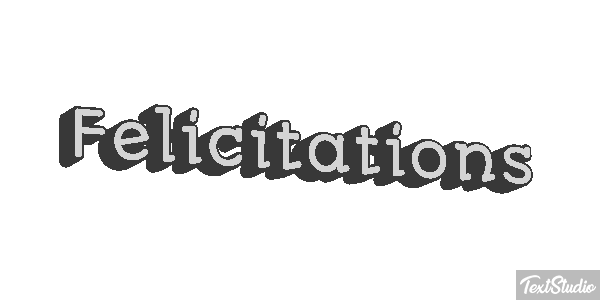 Félicitations Efekt tekstowy