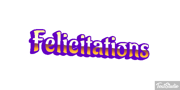 Félicitations Efekt tekstowy