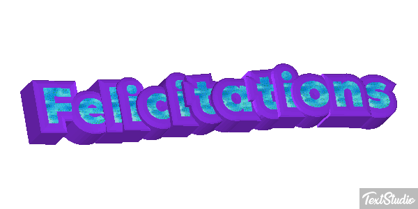 Félicitations Efekt tekstowy