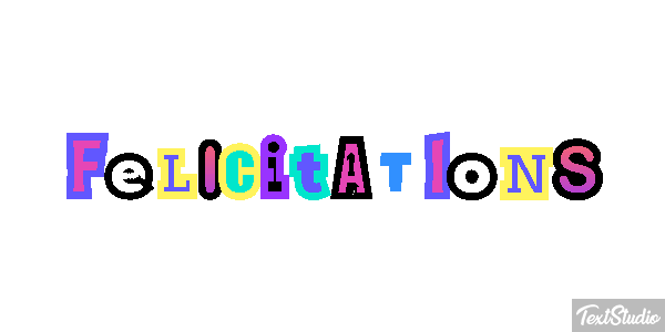 Félicitations Efekt tekstowy