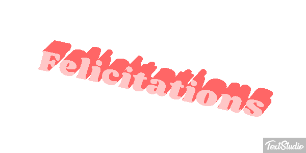 Félicitations Efekt tekstowy