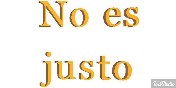No Es Justo Text effect