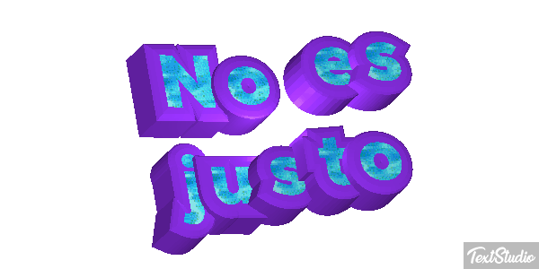 No Es Justo Text effect