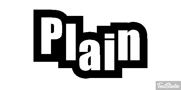 Plain Efeito do texto