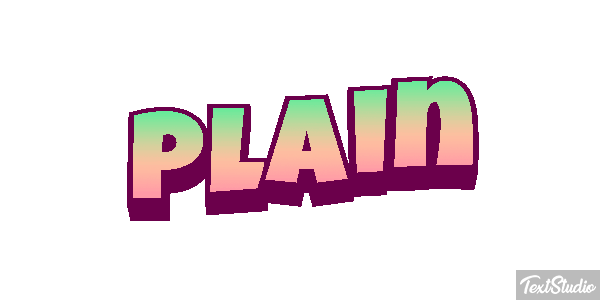 Plain Efeito do texto