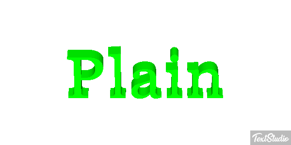 Plain Efeito do texto