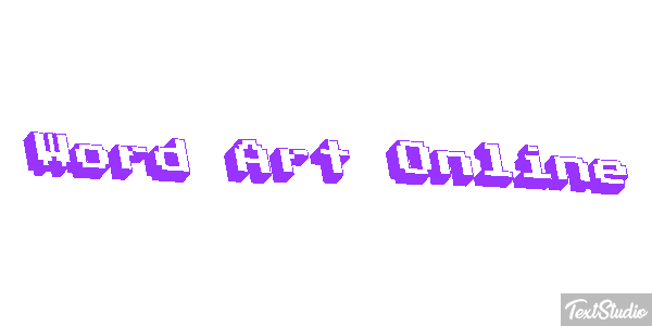 Word Art Online Effetto testo