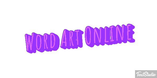 Word Art Online Effetto testo