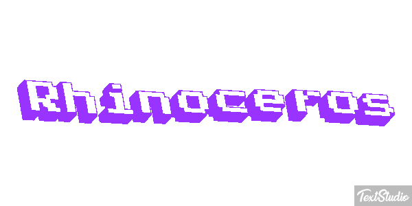 Rhinoceros Text effect
