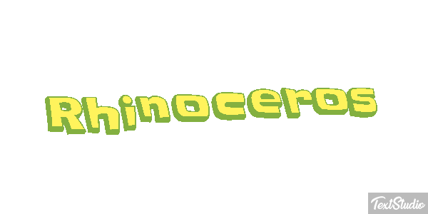 Rhinoceros Text effect