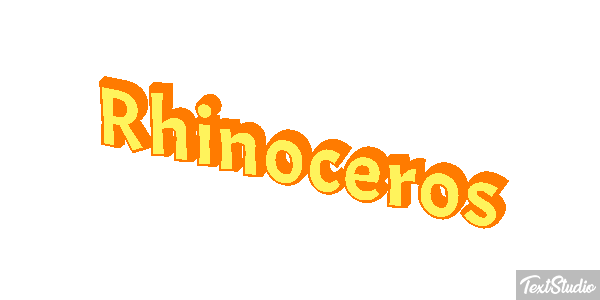 Rhinoceros Text effect
