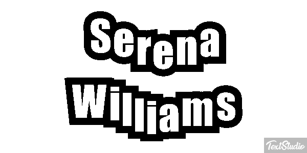 Serena Williams Text effect