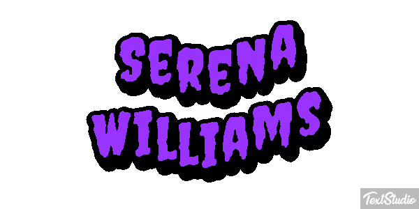 Serena Williams Text effect