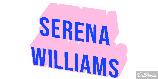 Serena Williams Text effect