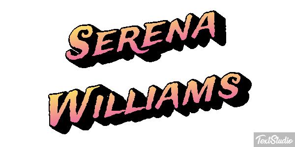 Serena Williams Text effect