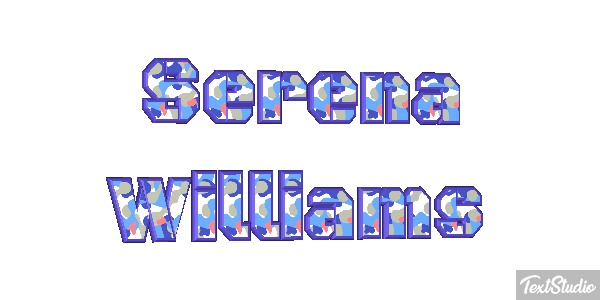 Serena Williams Text effect
