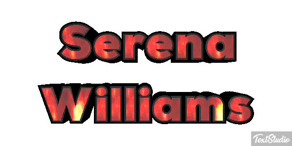Serena Williams Text effect