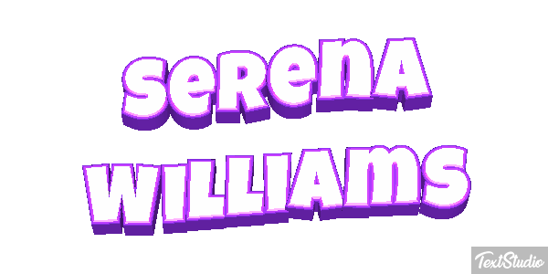 Serena Williams Text effect