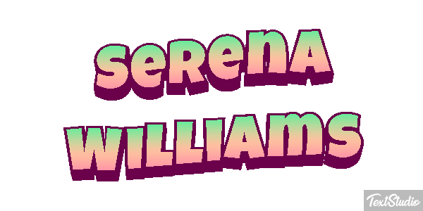 Serena Williams Text effect
