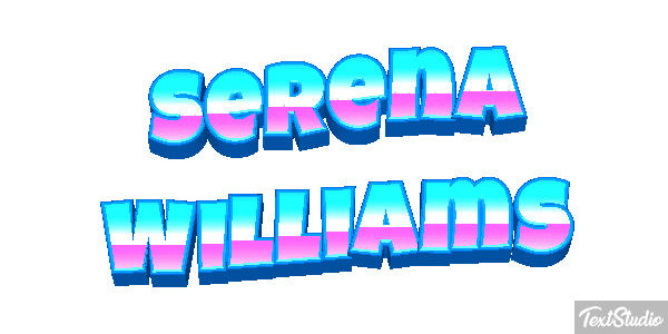 Serena Williams Text effect