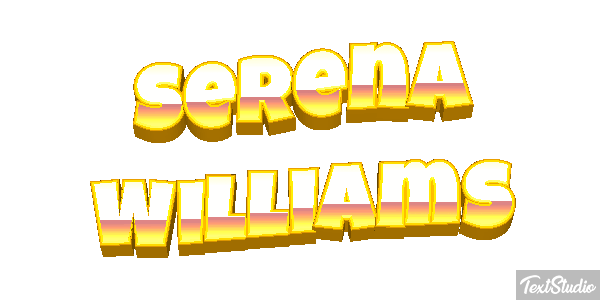 Serena Williams Text effect