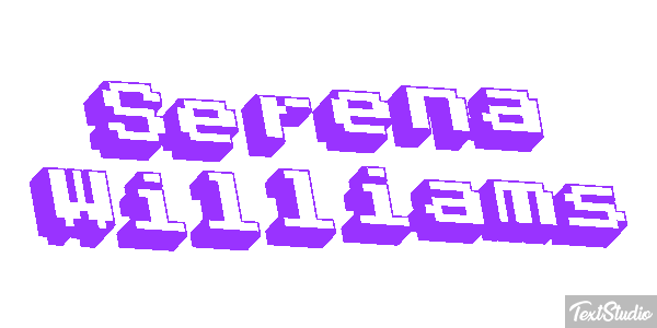 Serena Williams Text effect