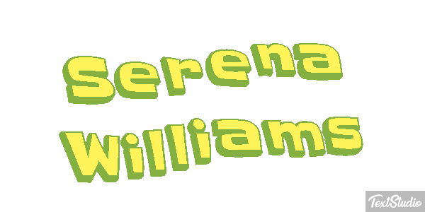 Serena Williams Text effect