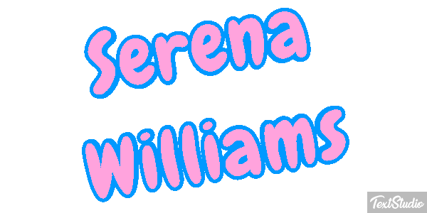 Serena Williams Text effect