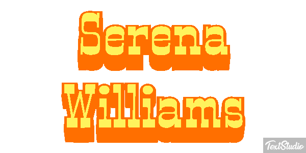 Serena Williams Text effect