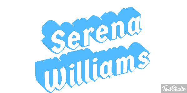 Serena Williams Text effect