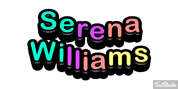 Serena Williams Text effect