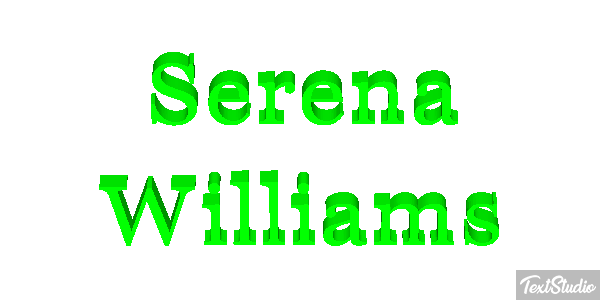 Serena Williams Text effect