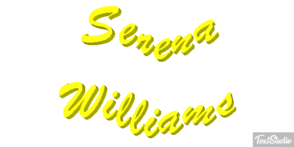 Serena Williams Text effect