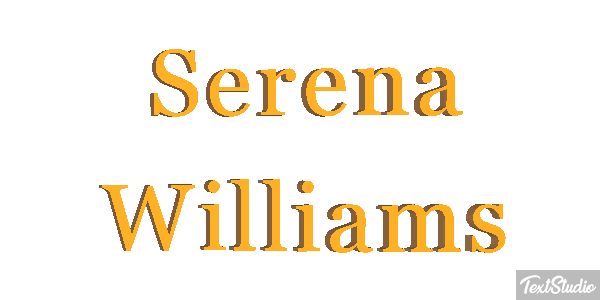 Serena Williams Text effect