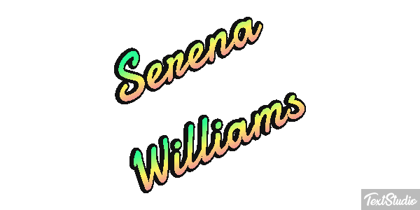 Serena Williams Text effect