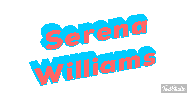 Serena Williams Text effect