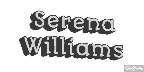 Serena Williams Text effect
