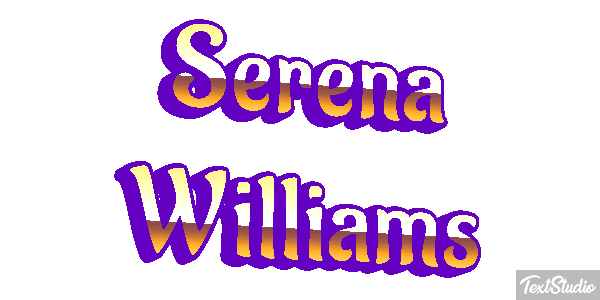 Serena Williams Text effect