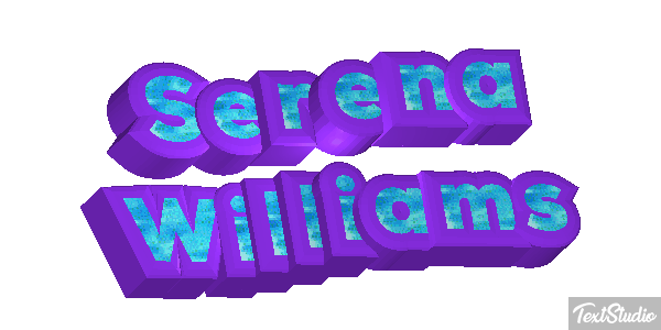 Serena Williams Text effect