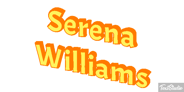 Serena Williams Text effect